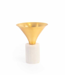 Brass Vase With Marble Small