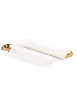 Pors. White and Gold Long Service Plate