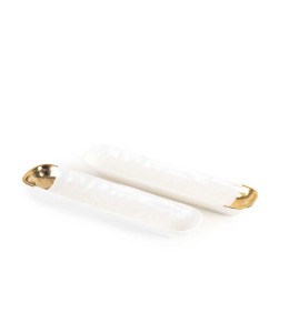 Pors. White and Gold Long Service Plate