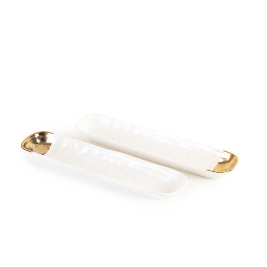 Pors. White and Gold Long Service Plate