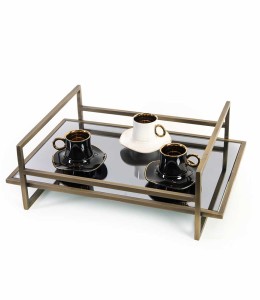 Black and White 6-Person Tea Set