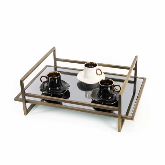 Black and White 6-Person Tea Set