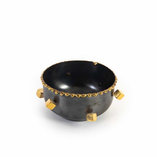 Coper with Gold Touch Bowl Small 