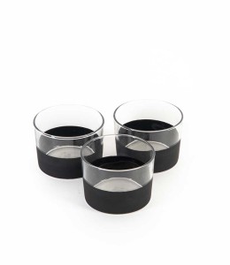 Dark Glass Bowl Set of 3