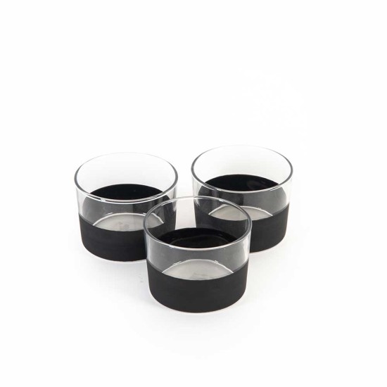 Dark Glass Bowl Set of 3