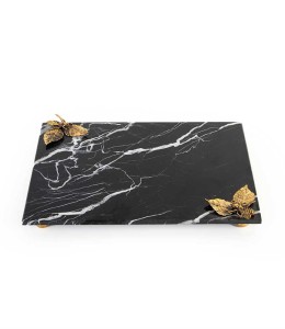 Rectangle Marble Tray With Brass Bee 