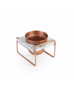 Copper 1- Flowerpot With Marble Stand