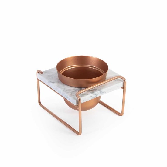 Copper 1- Flowerpot With Marble Stand