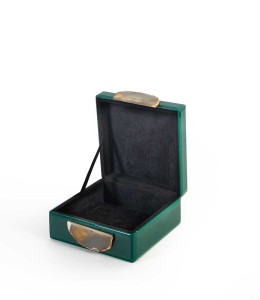 Green Square Glass Jewelry Box (17cm*8cm)