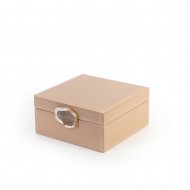 Beige Square Glass Jewelry Box (22cm*11cm)