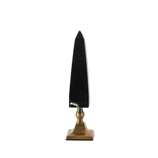 Standing Stone Marble Black With Brass Leg 