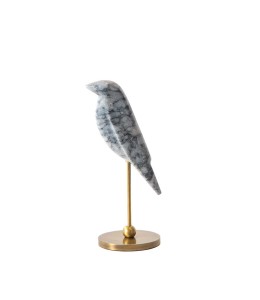 Marble Bird Gray with Bronze Legs