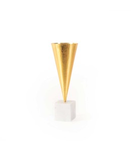 Brass Trophy Marble Vase small