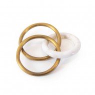 Brass Ring Marble Rice White 