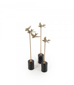 Brass bird 3 pieces set 