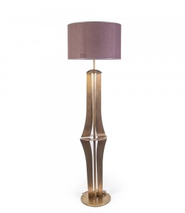 Brass laminated floor lamp