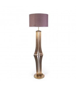 Brass laminated floor lamp