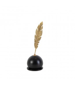 Brass leaf with black base 