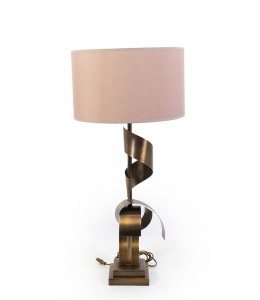 Brass spring wide table lamp