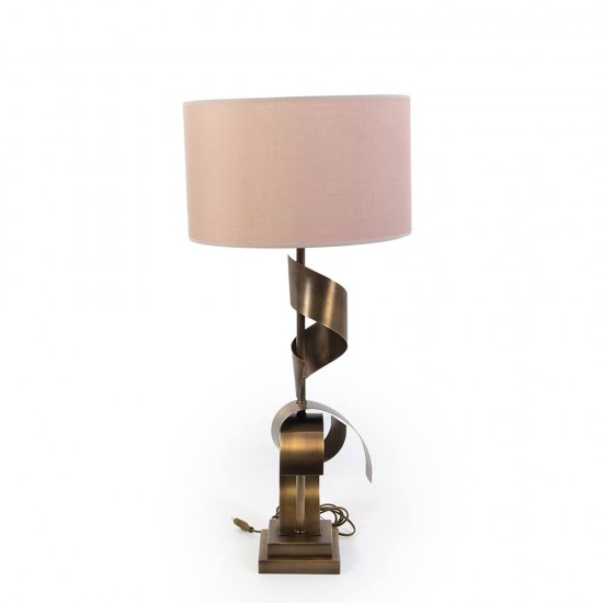 Brass spring wide table lamp