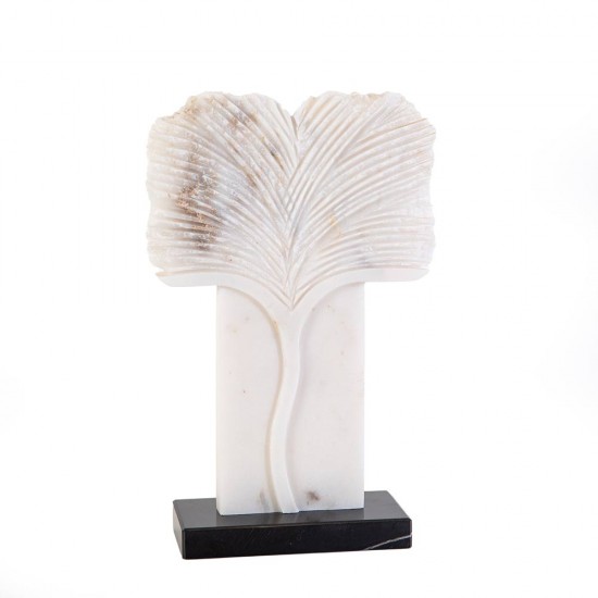 Hand craft white marble tree large 