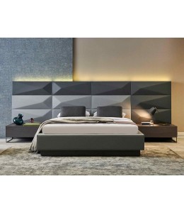 HEXA 180x200 Bed and 2 night stands w/ LED LIGHTS (MADE: TURKEY)