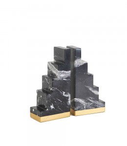 Pyramids marble book Ends