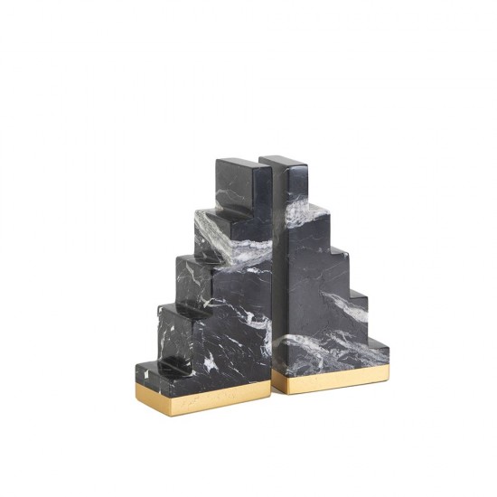 Pyramids marble book Ends