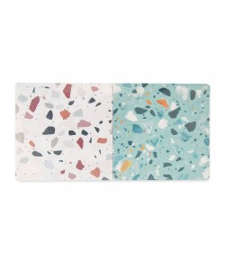 Terrazzo A cup coaster (A)-green