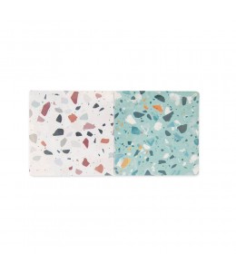 Terrazzo A cup coaster (A)-green