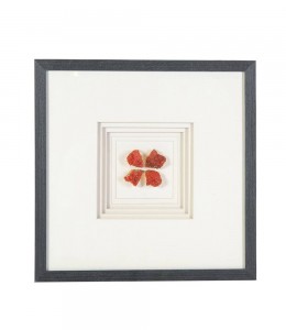 Wall frame orange natural stone painting