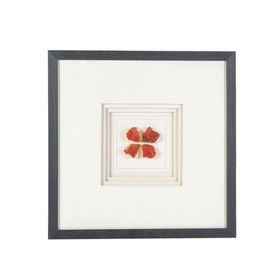 Wall frame orange natural stone painting