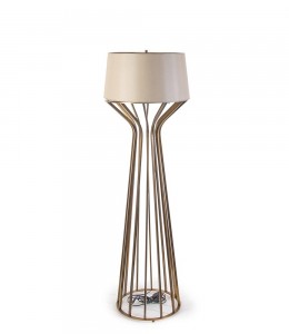 Wire floor lamp